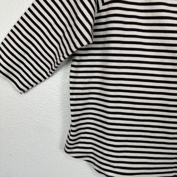 H&M Disney Top Women 2XL Brown White Stripe Velvet Mickey Classic Minimalist - Picture 4 of 11